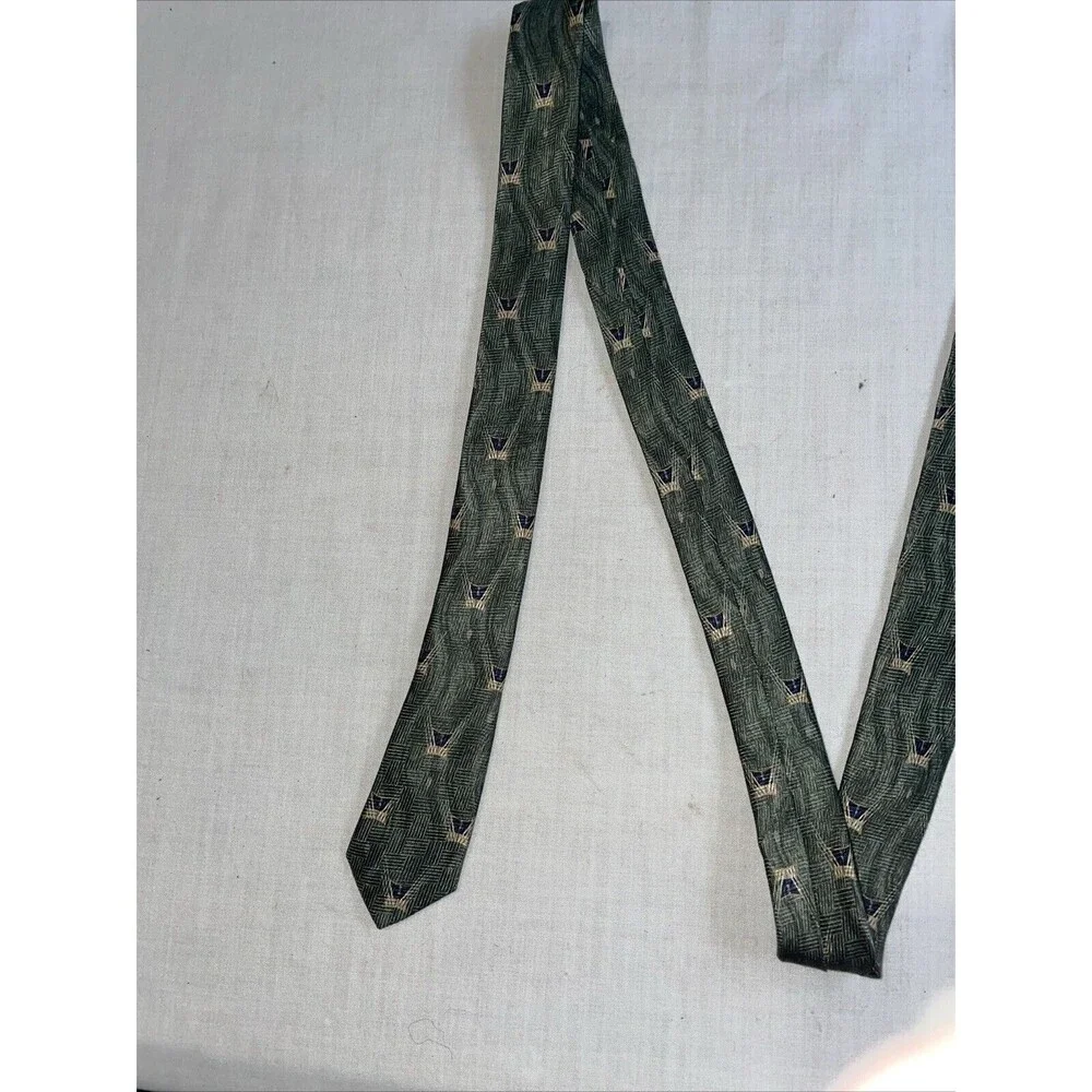 Graham & Lockwood Men’s Dress Tie Size 57” Green 100% Silk Business Formal